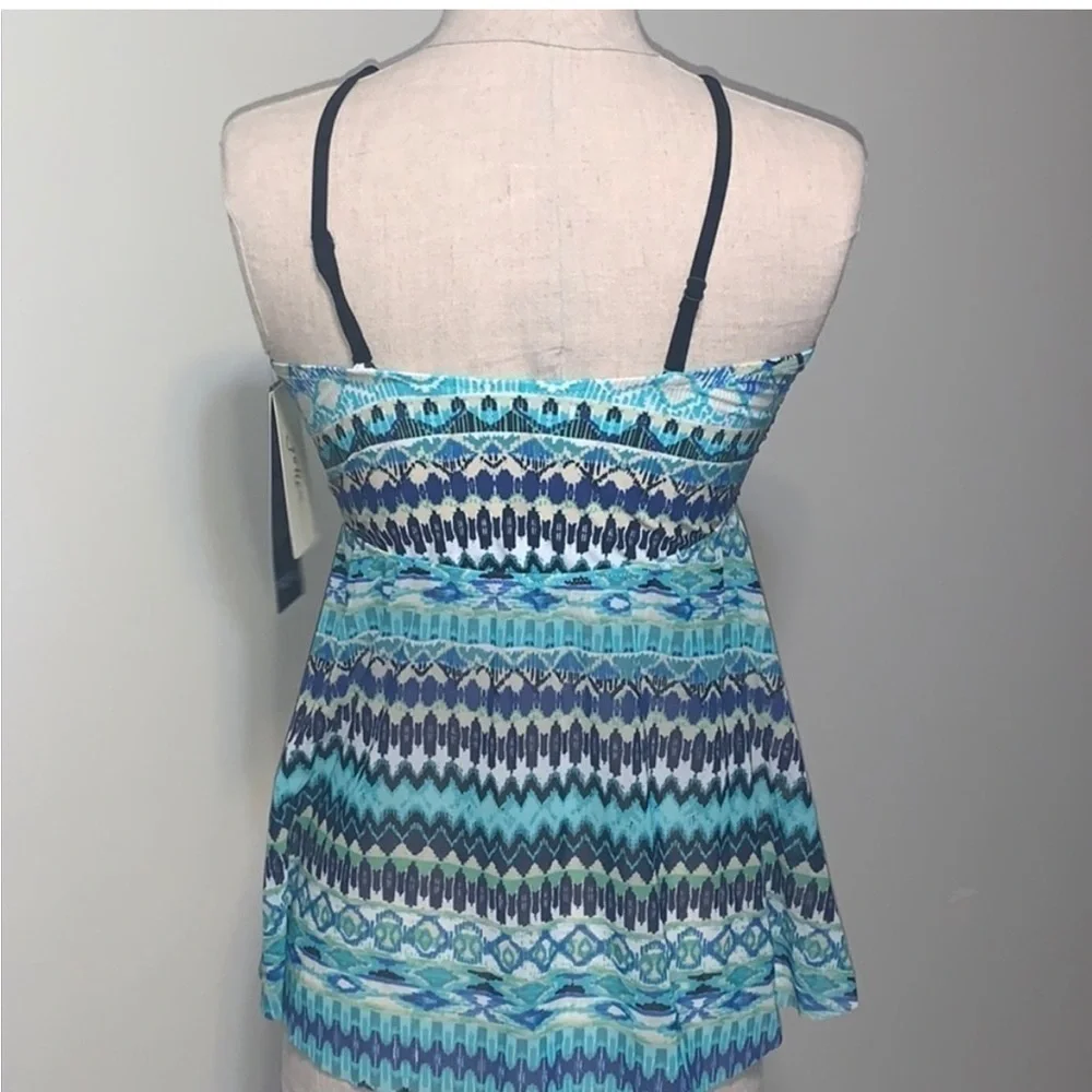 Profile by Gottex Flyaway Tankini Top size 10 NWT